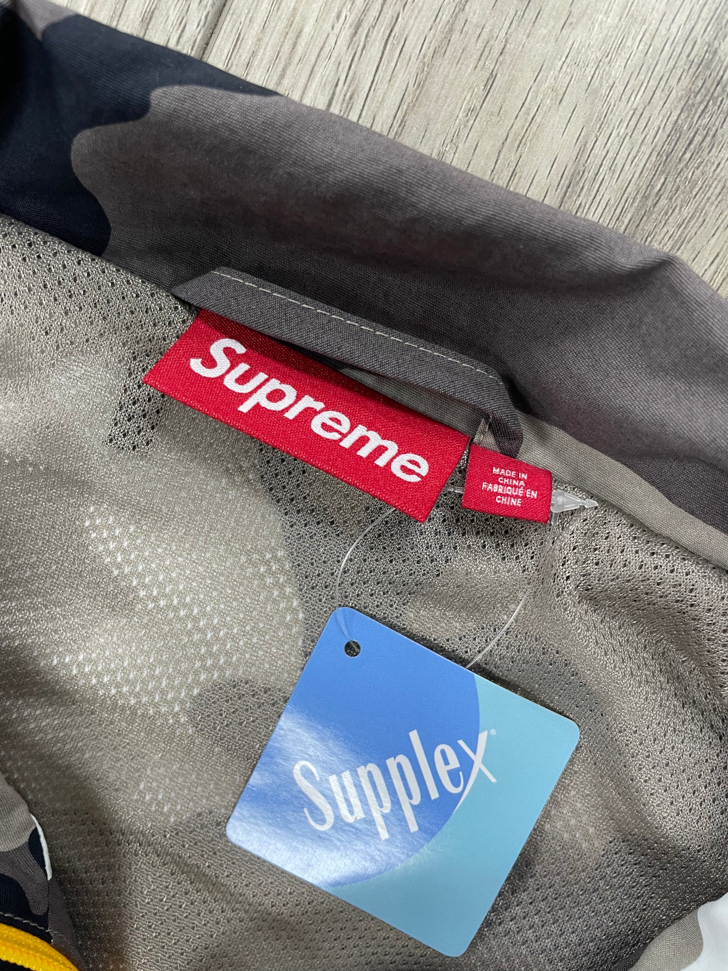 L-Supreme Snow Camo Contrast Zip Track Jacket