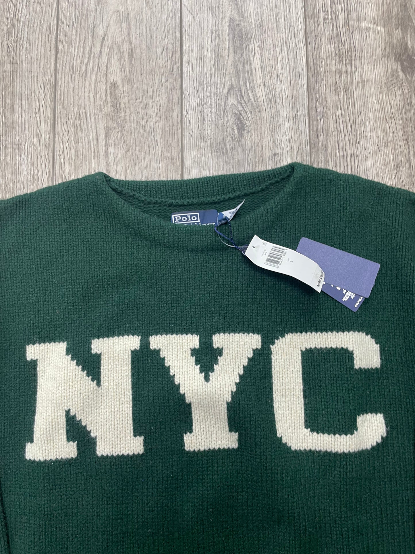 Polo Ralph Lauren NYC Washable Wool-Blend Sweater Size L