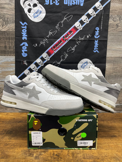 13-Bape ROADSTA #3 Gray/White Suede