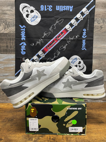 13-Bape ROADSTA #3 Gray/White Suede
