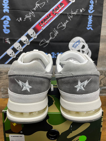 13-Bape ROADSTA #3 Gray/White Suede
