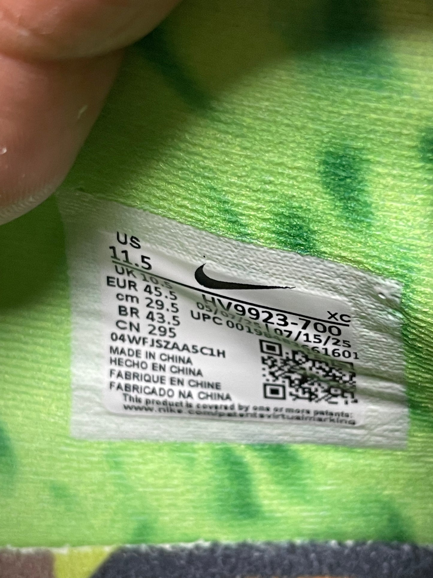 11.5-Nike Ja 3 Zombie