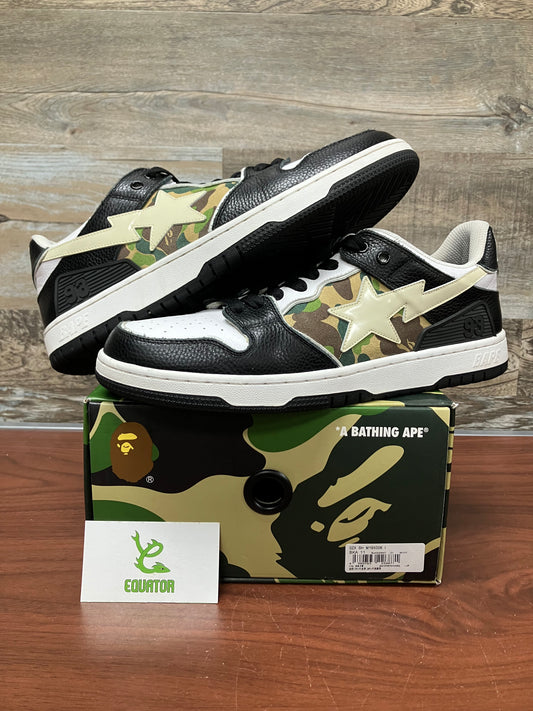 A Bathing Ape Bape SK8 Sta Black Camo Size 11