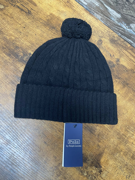 OS-Polo Ralph Lauren Cable-Knit Pom-Pom Beanie