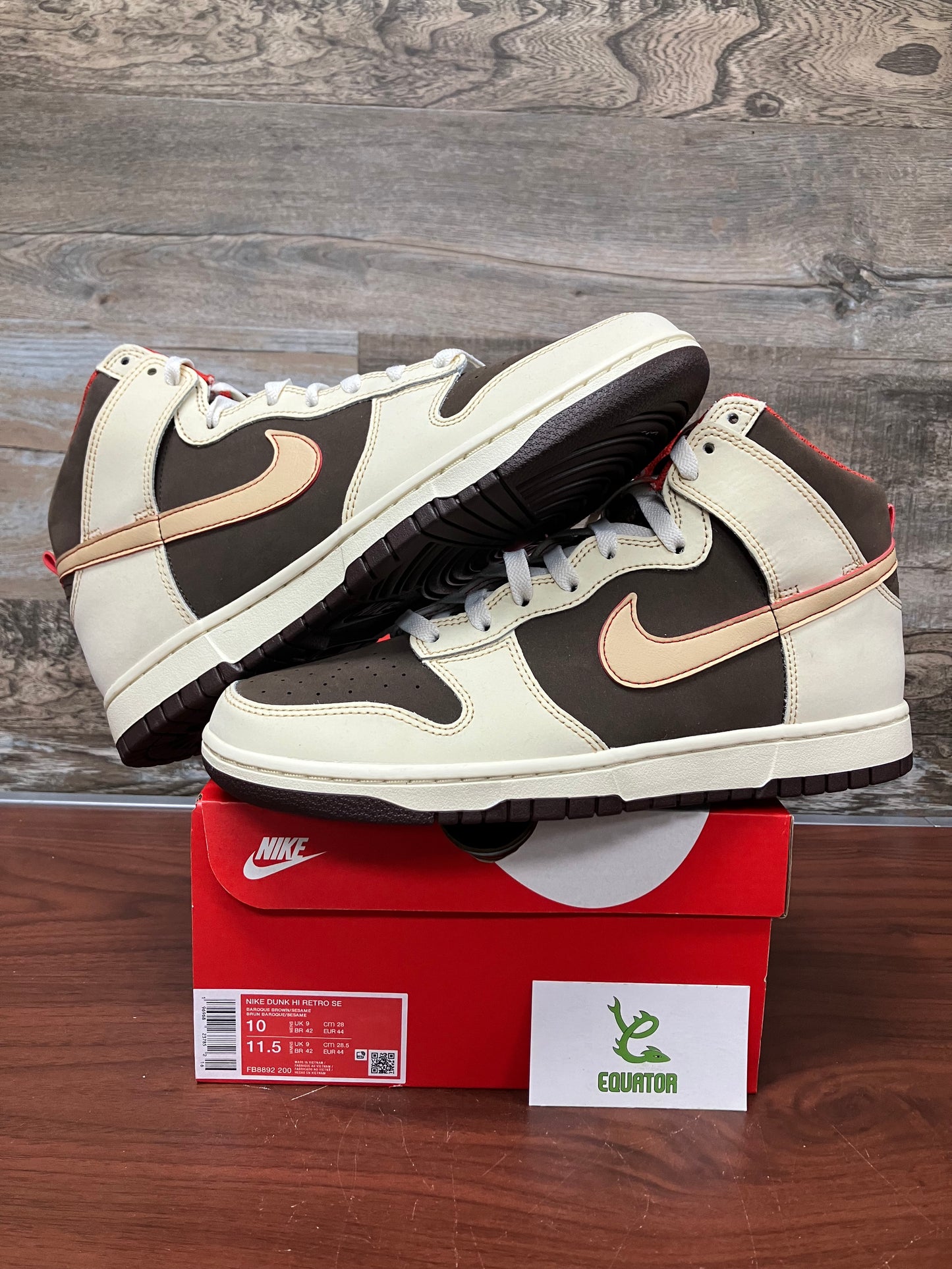 Nike Dunk High SE Baroque Brown Size 10