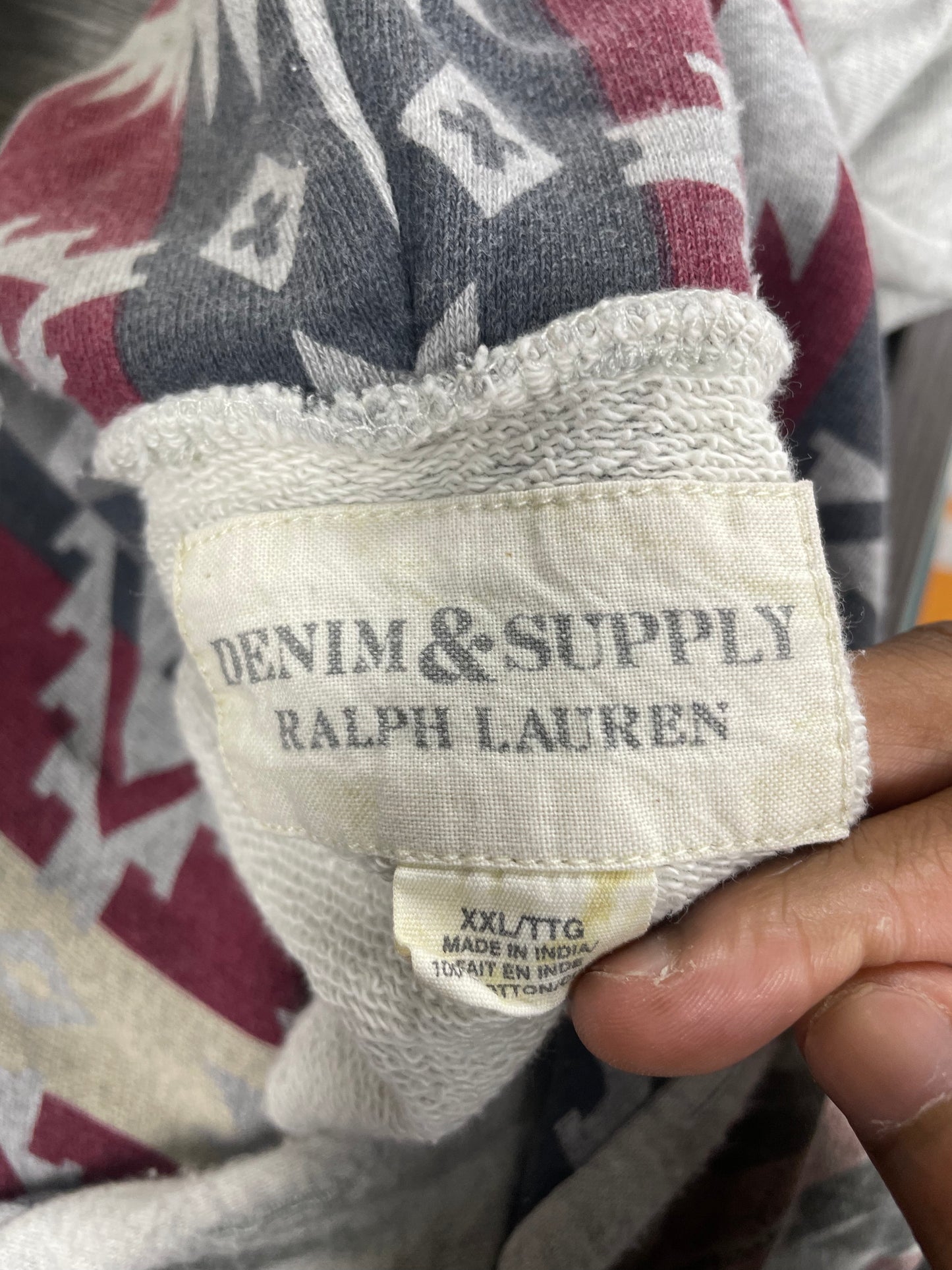 XXL-Denim & Supply Ralph Lauren Native American Head Hoodie