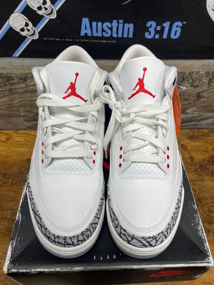 9.5-Jordan 3 Retro White Cement Reimagined