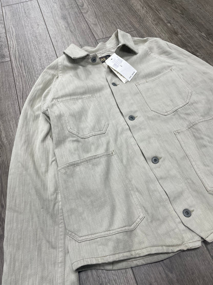 L-RRL Cotton Chore Coat Knit Jacquard Button Up