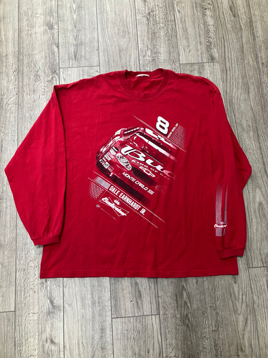 Dale Earnhardt Jr Red Long Sleeve Tee Size XL