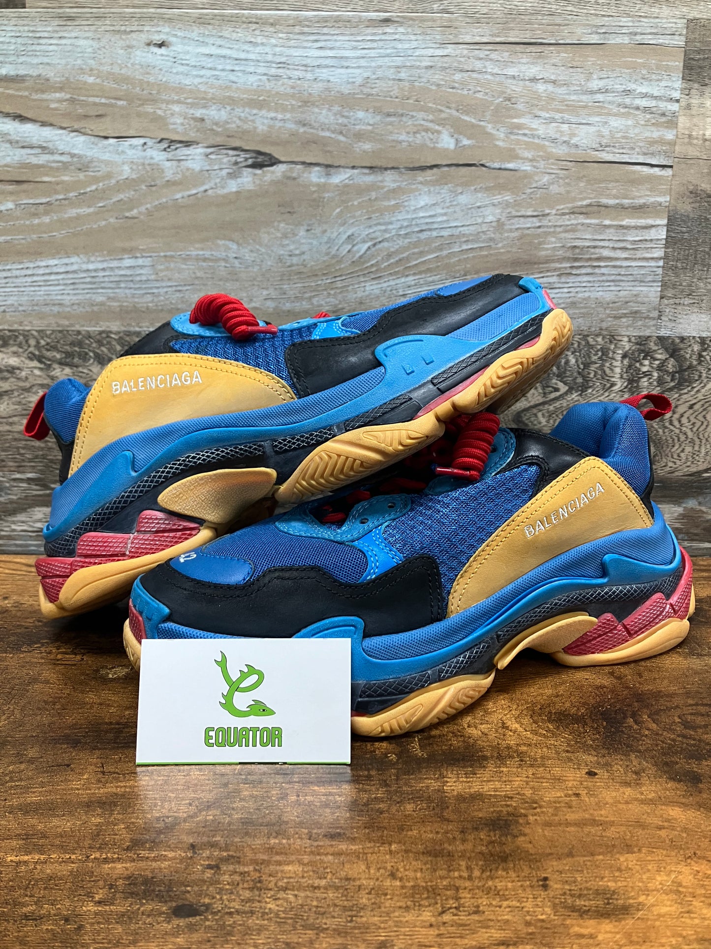 Balenciaga Triple S Blue Orange Red Size 9