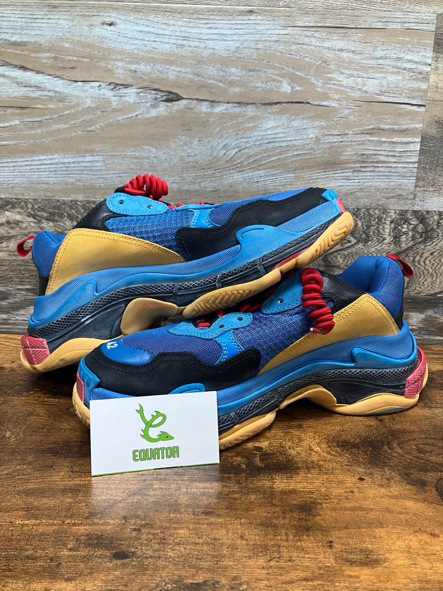 Balenciaga Triple S Blue Orange Red Size 9