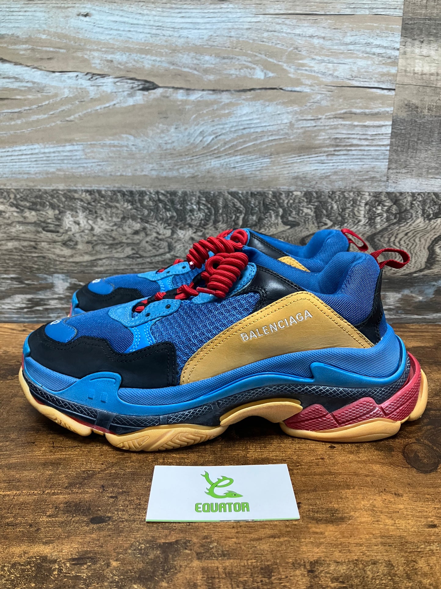 Balenciaga Triple S Blue Orange Red Size 9