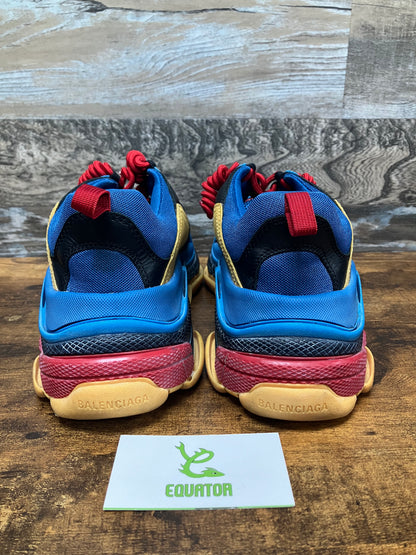 Balenciaga Triple S Blue Orange Red Size 9