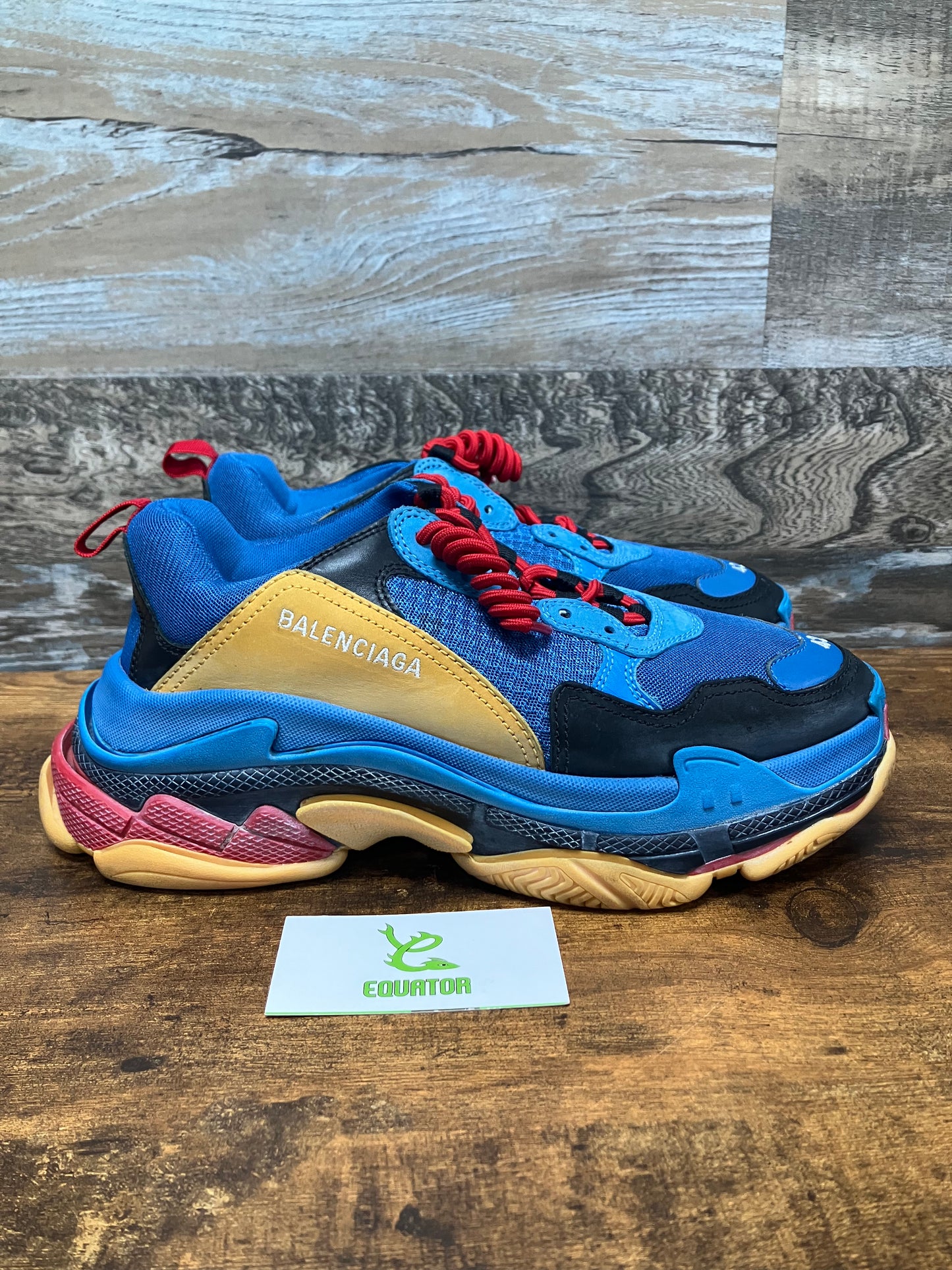 Balenciaga Triple S Blue Orange Red Size 9