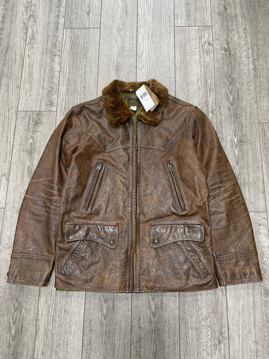 M-RRL Leather Shearling Collar Lined Jacket