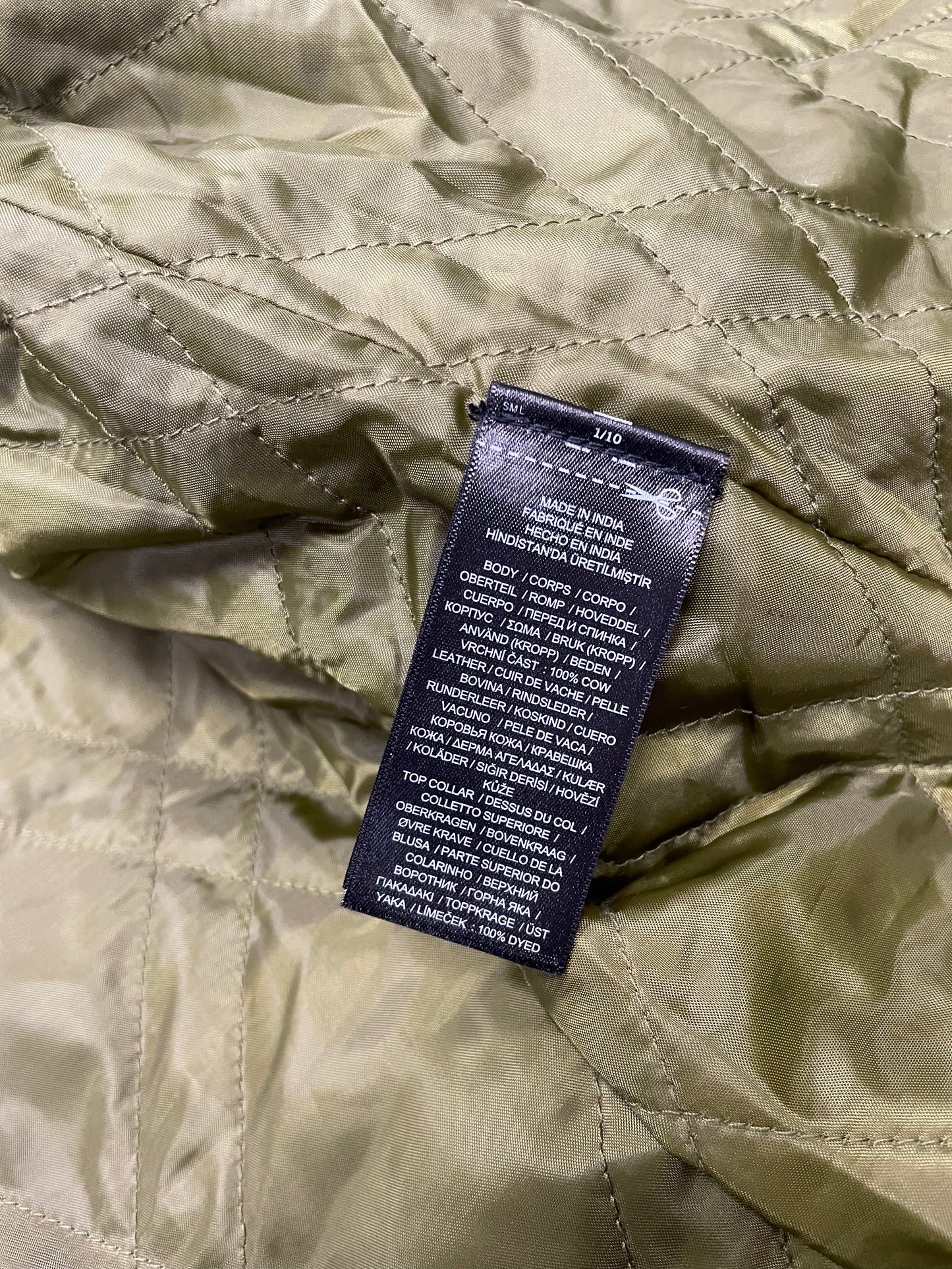 M-RRL Leather Shearling Collar Lined Jacket