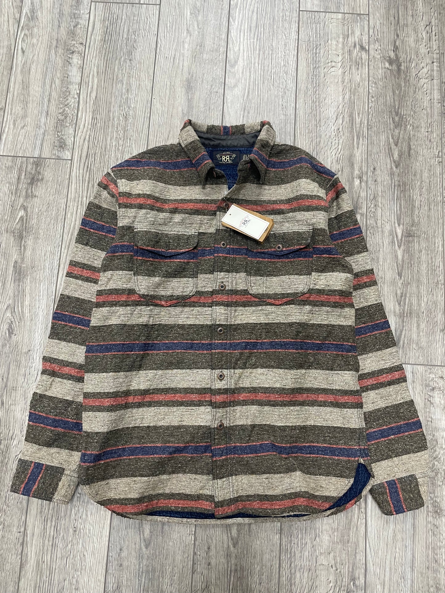 M-RRL Preston Striped Cotton Blend Overshirt
