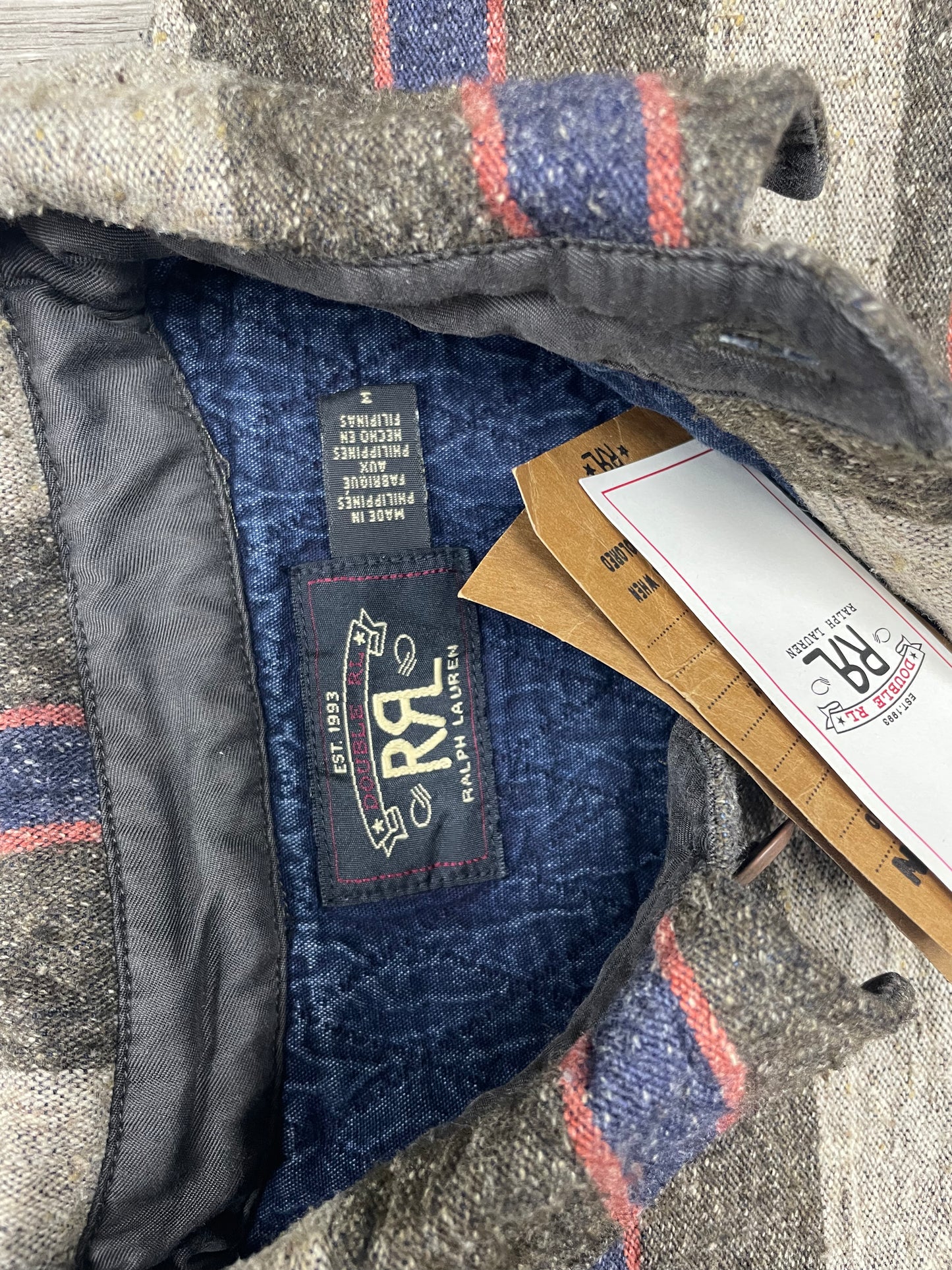 M-RRL Preston Striped Cotton Blend Overshirt