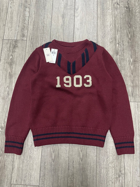 M-RRL 1903 Appliquéd Wool Maroon Sweater