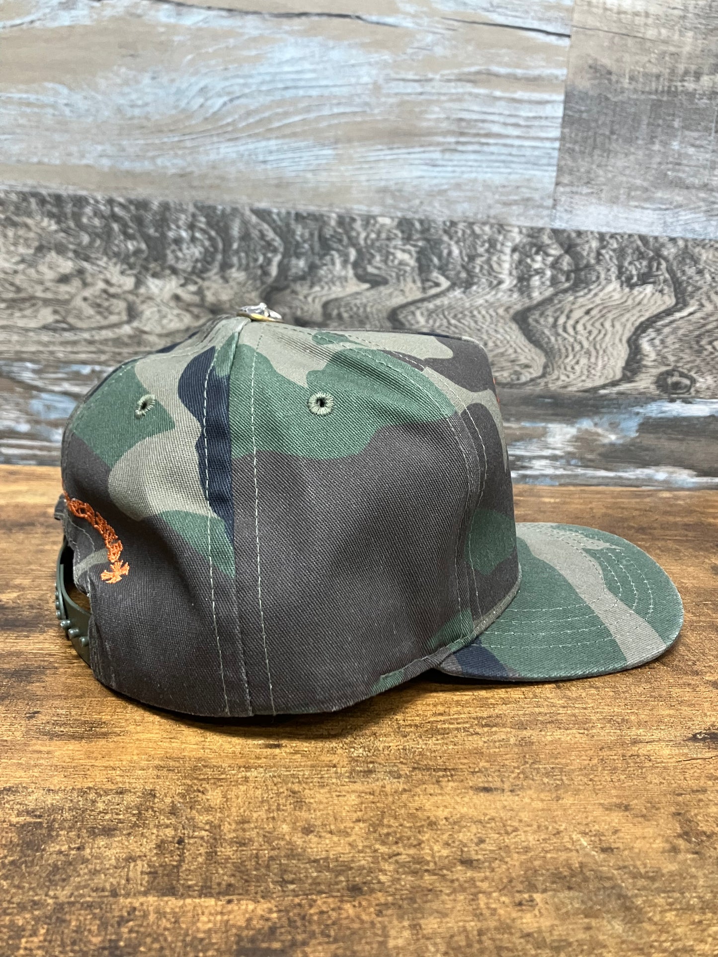 OS-Chrome Hearts “CH” Camo Trucker Hat