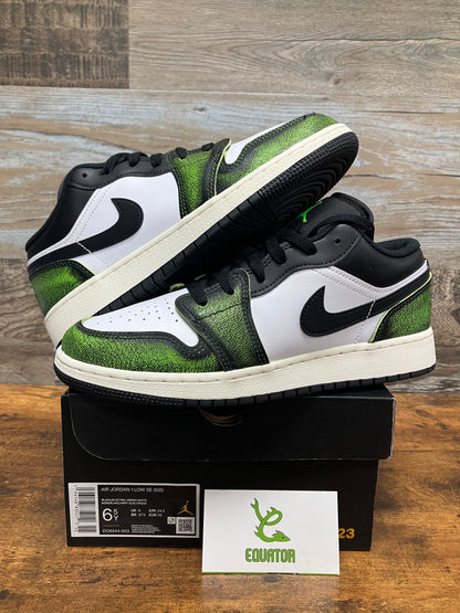 Jordan 1 Low Wear Away Electric Green GS Size 6.5Y