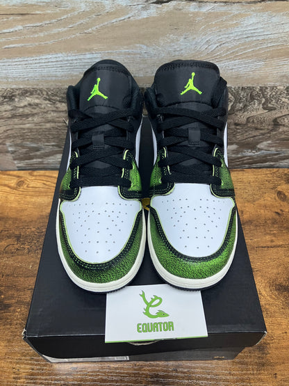 Jordan 1 Low Wear Away Electric Green GS Size 6.5Y