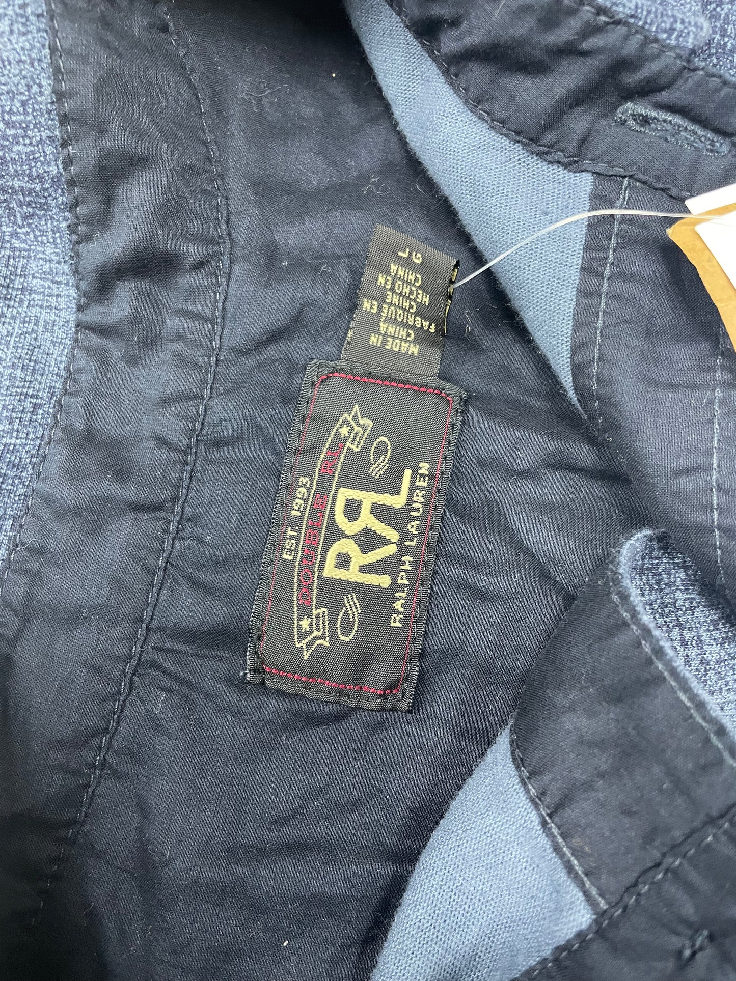 L-RRL Navy Plaid Print Workshirt