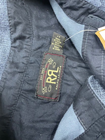 L-RRL Navy Plaid Print Workshirt