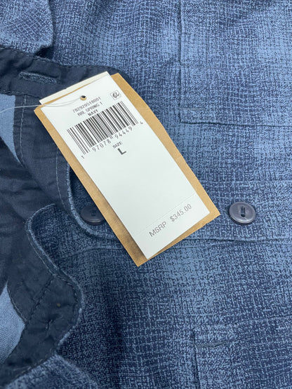 L-RRL Navy Plaid Print Workshirt