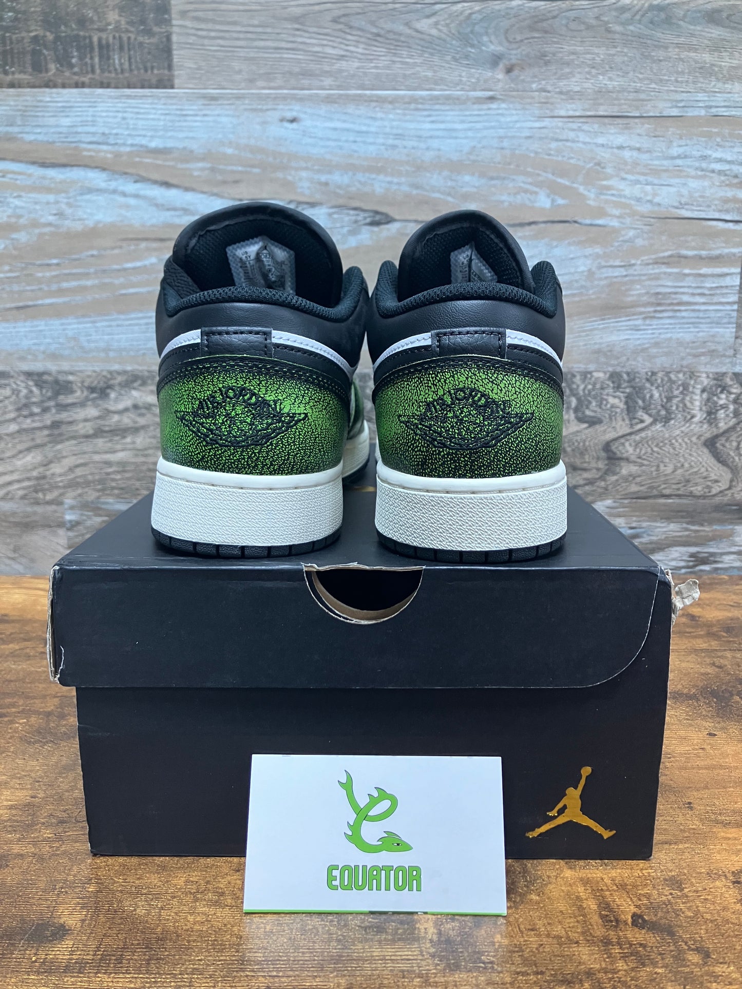 Jordan 1 Low Wear Away Electric Green GS Size 6.5Y