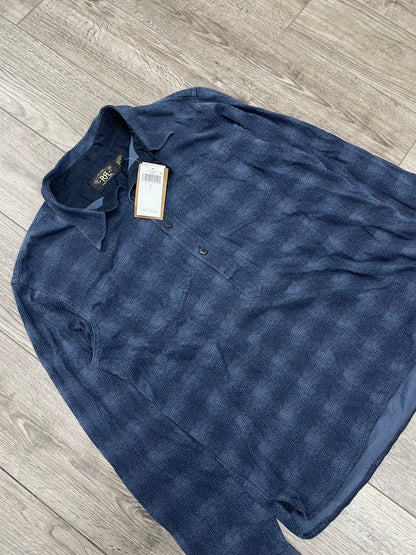 L-RRL Navy Plaid Print Workshirt