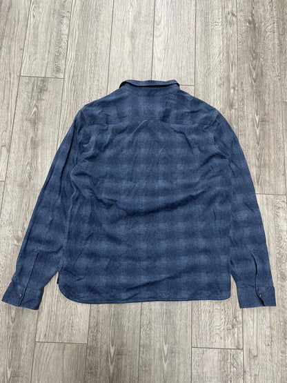 L-RRL Navy Plaid Print Workshirt