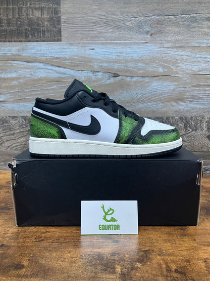 Jordan 1 Low Wear Away Electric Green GS Size 6.5Y