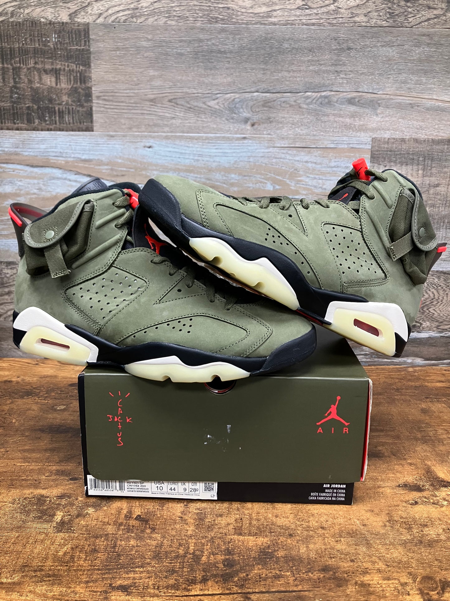 10-Air Jordan 6 Travis Scott Olive