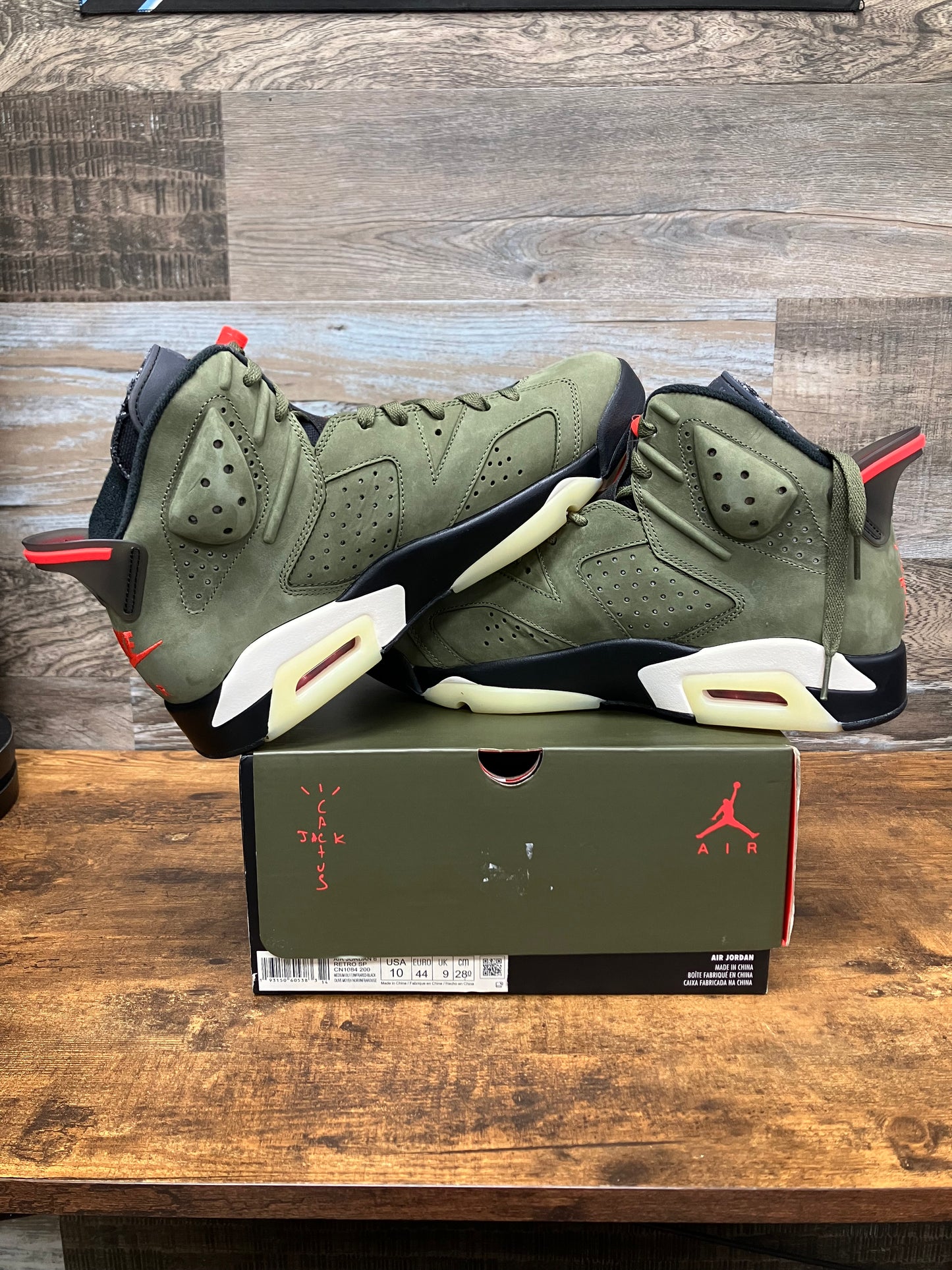 10-Air Jordan 6 Travis Scott Olive