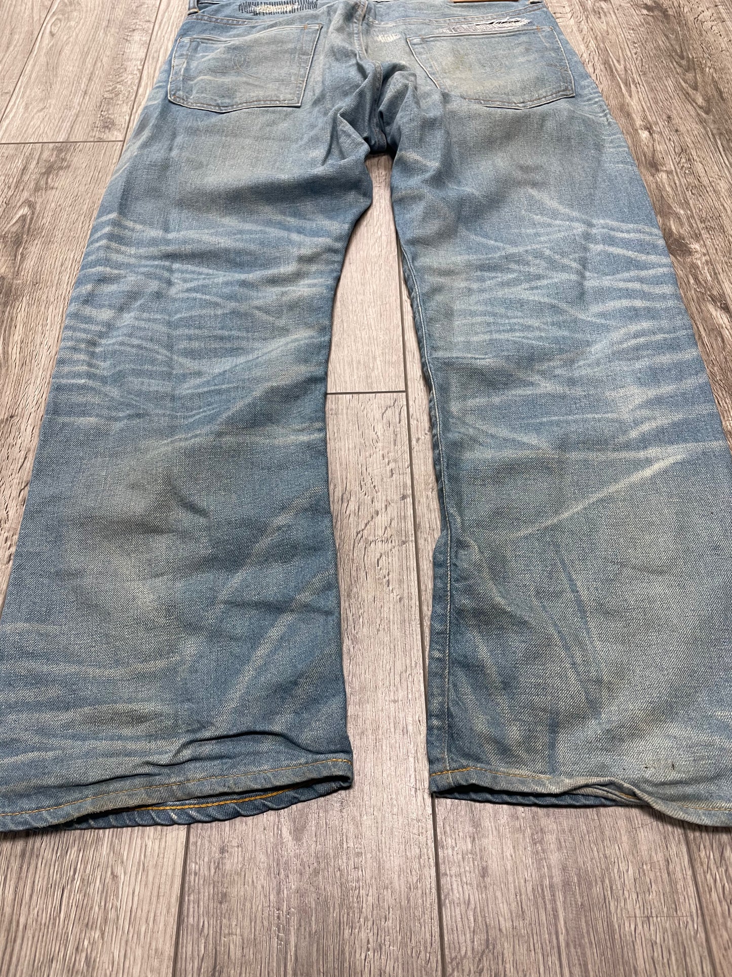 32-RRL 5 Pocket Distressed Selvedge Jeans