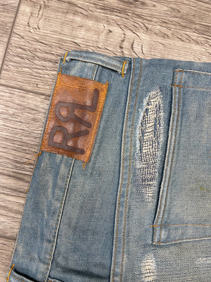 32-RRL 5 Pocket Distressed Selvedge Jeans