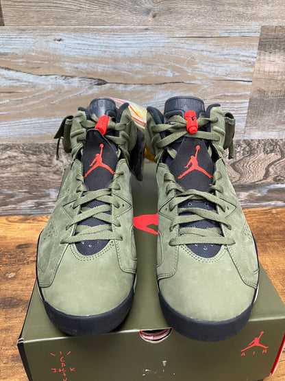10-Air Jordan 6 Travis Scott Olive
