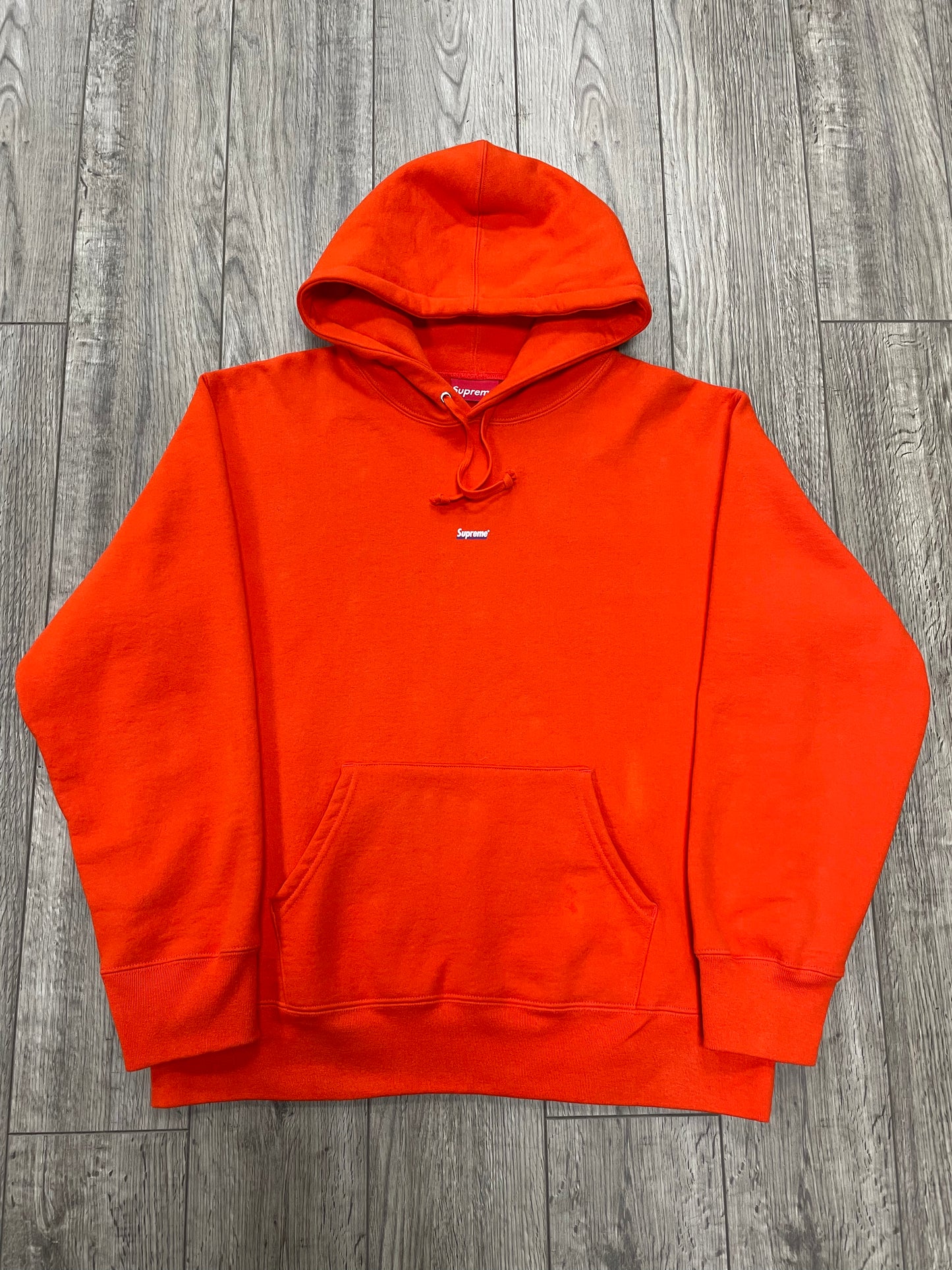 M-Supreme Underline Bright Orange Hoodie