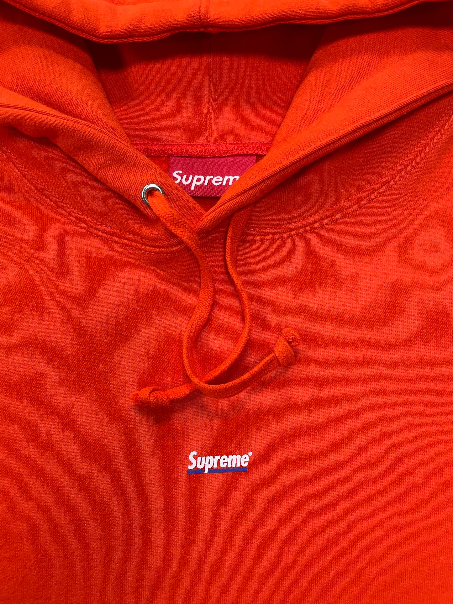 M-Supreme Underline Bright Orange Hoodie