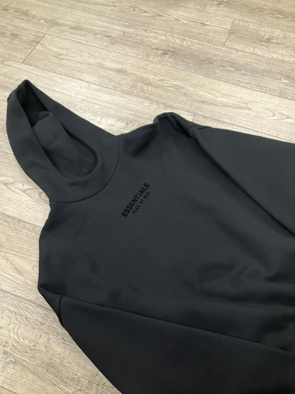 S-Fear Of God Essentials Black Hoodie