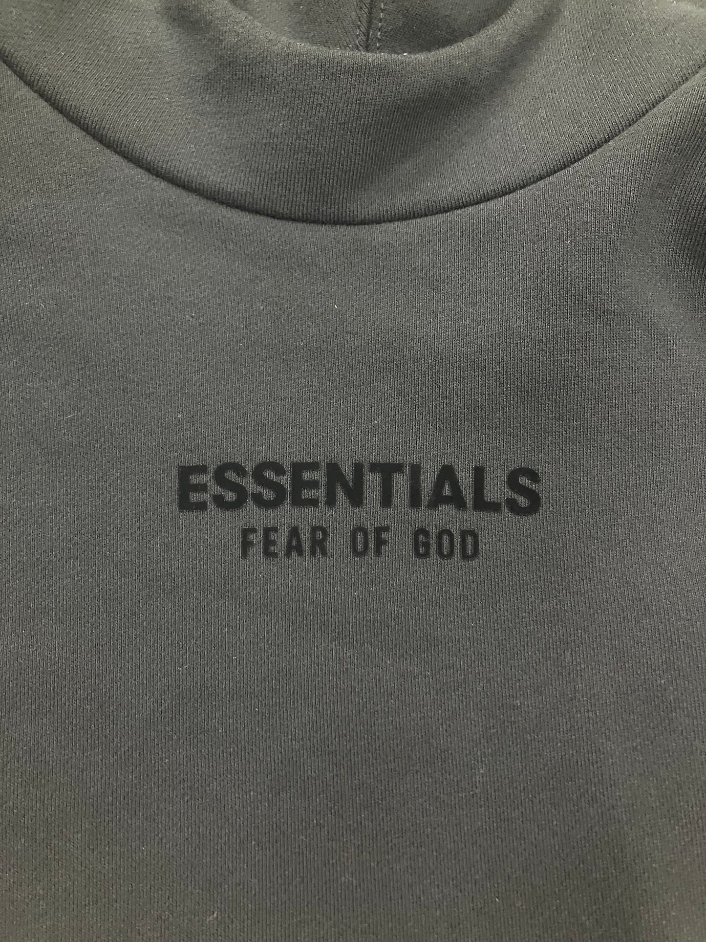 S-Fear Of God Essentials Black Hoodie