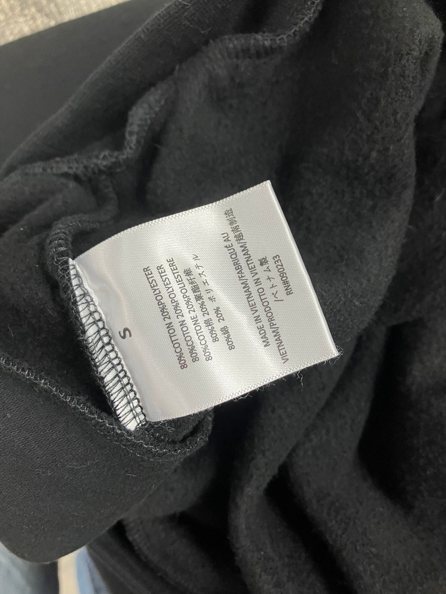 S-Fear Of God Essentials Black Hoodie