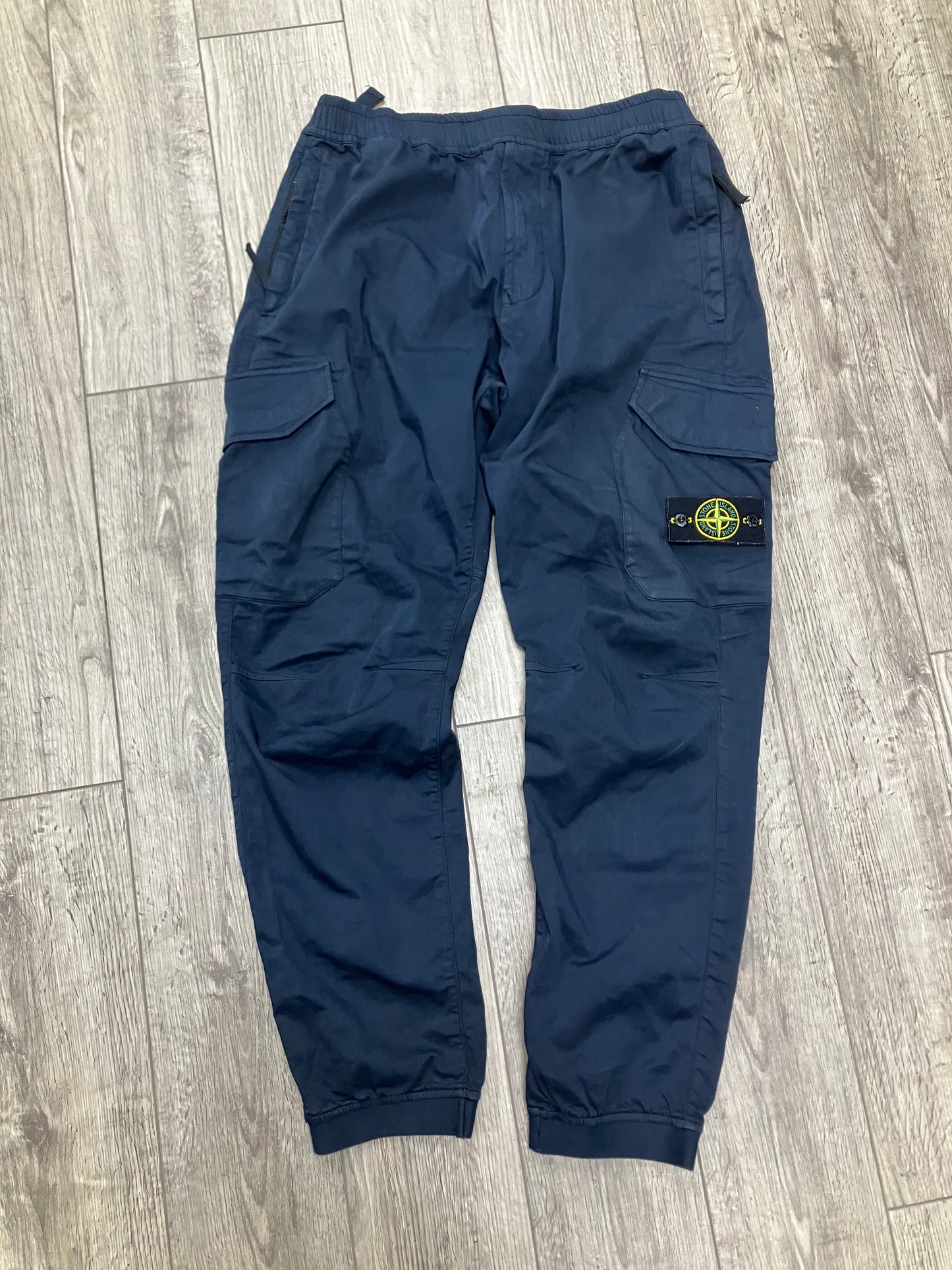 34-Stone Island Compass-Patch Cargo Pants