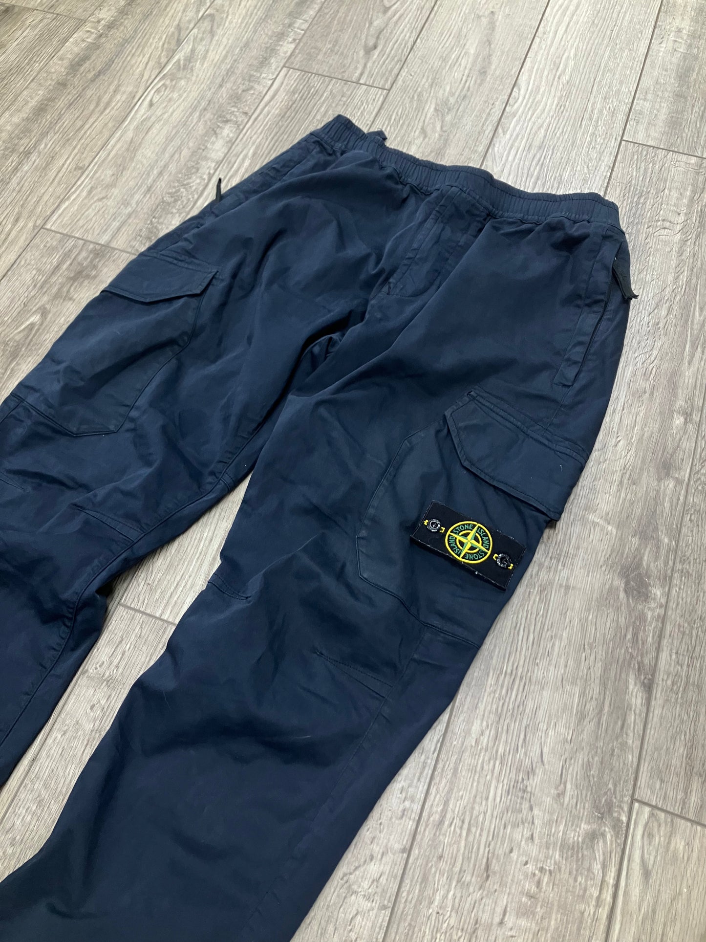 34-Stone Island Compass-Patch Cargo Pants