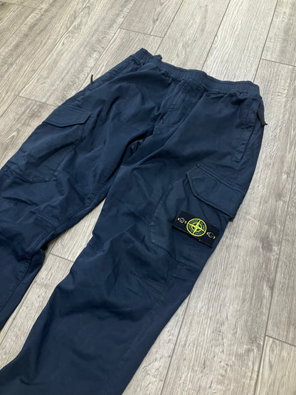 34-Stone Island Compass-Patch Cargo Pants