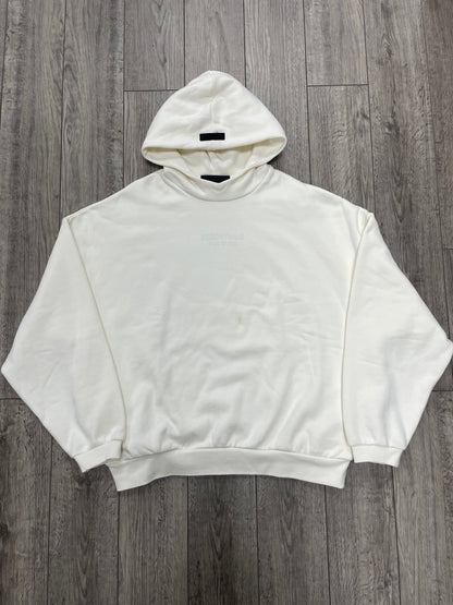 L-Fear of God Essentials Cloud Dancer Hoodie