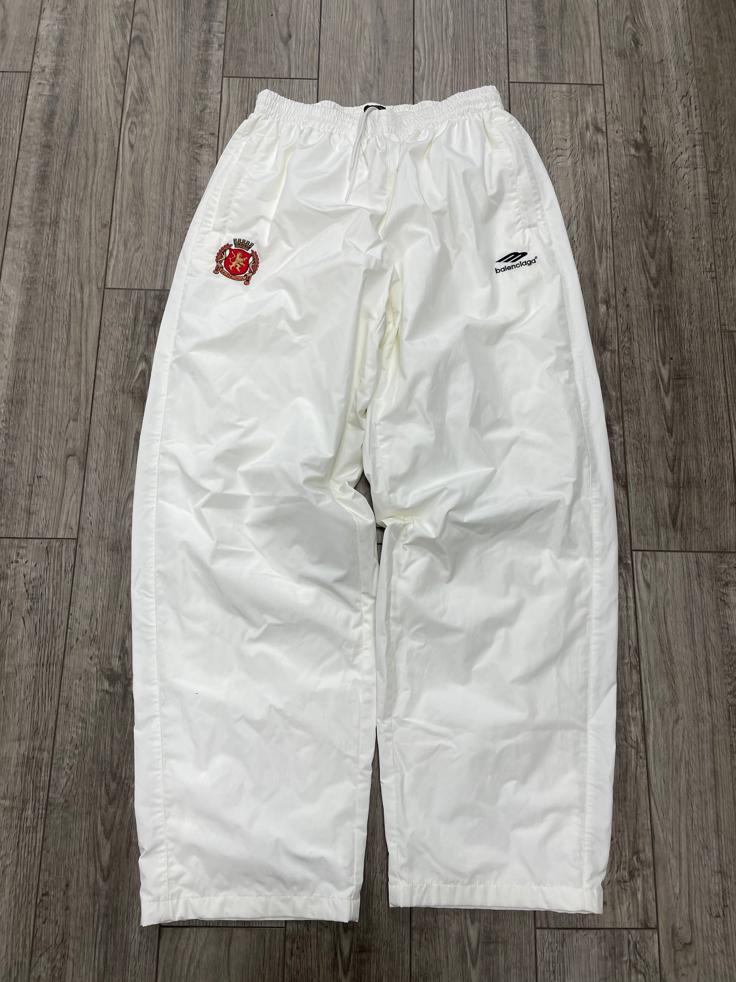 48-Balenciaga White Soccer Tracksuit Pants