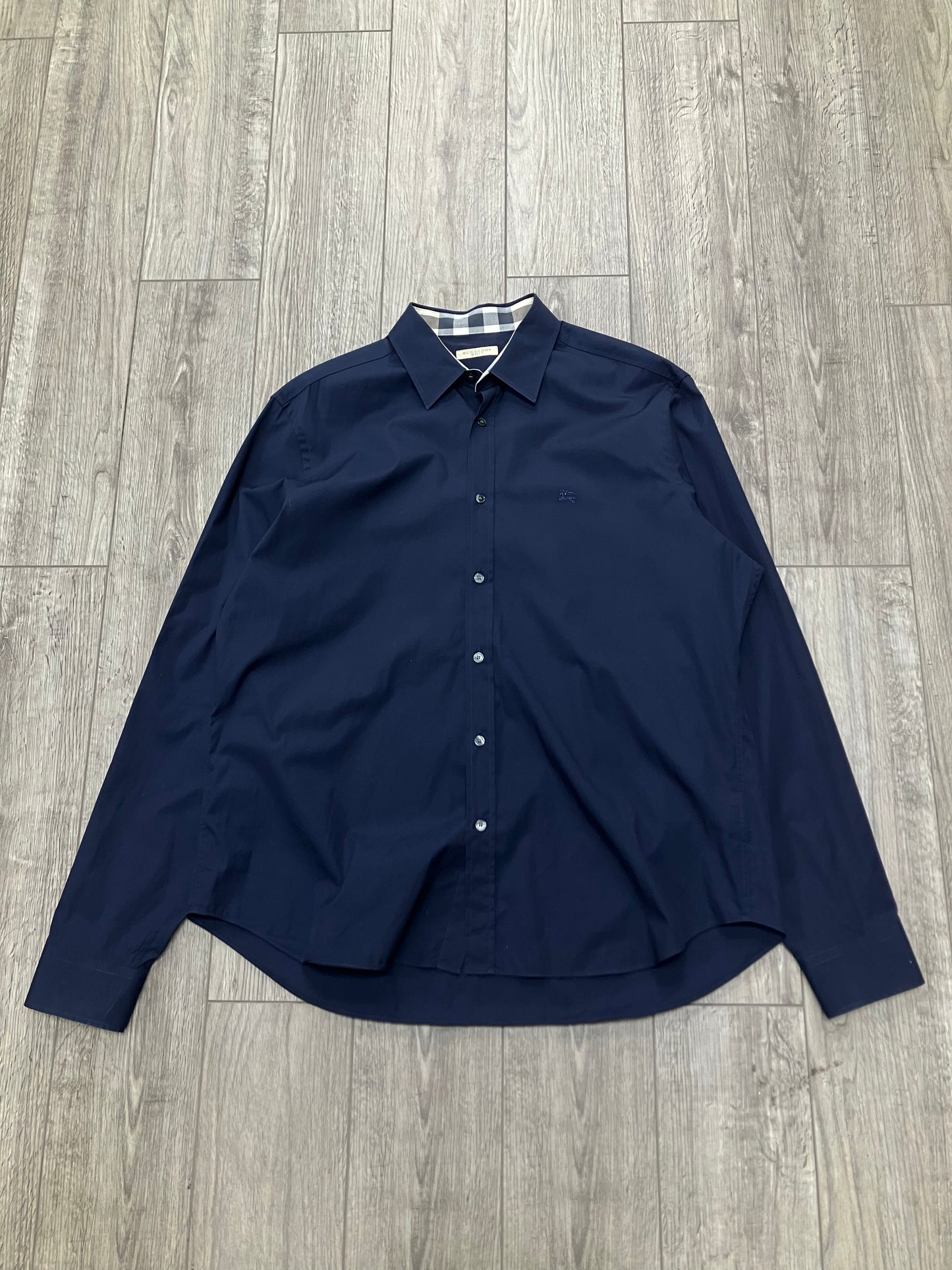 2XL-Burberry Brit Check Collar Button up