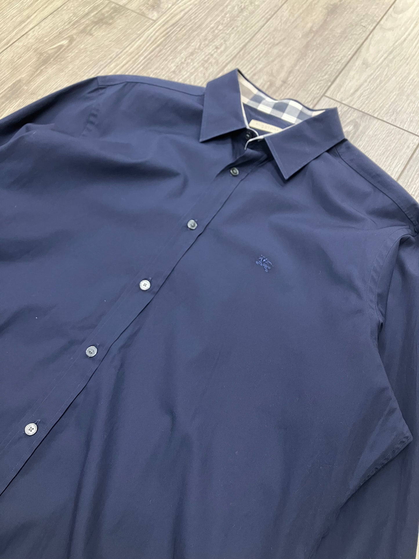 2XL-Burberry Brit Check Collar Button up